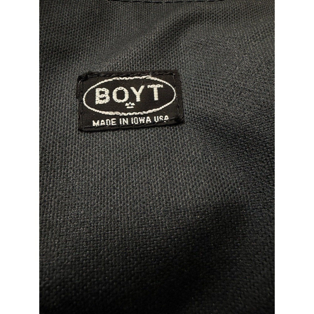 Vintage Boyt Canvas Duffle Tote Bag Large Blue Leather Handle USA Made 80s 90s - Picture 8 of 10
